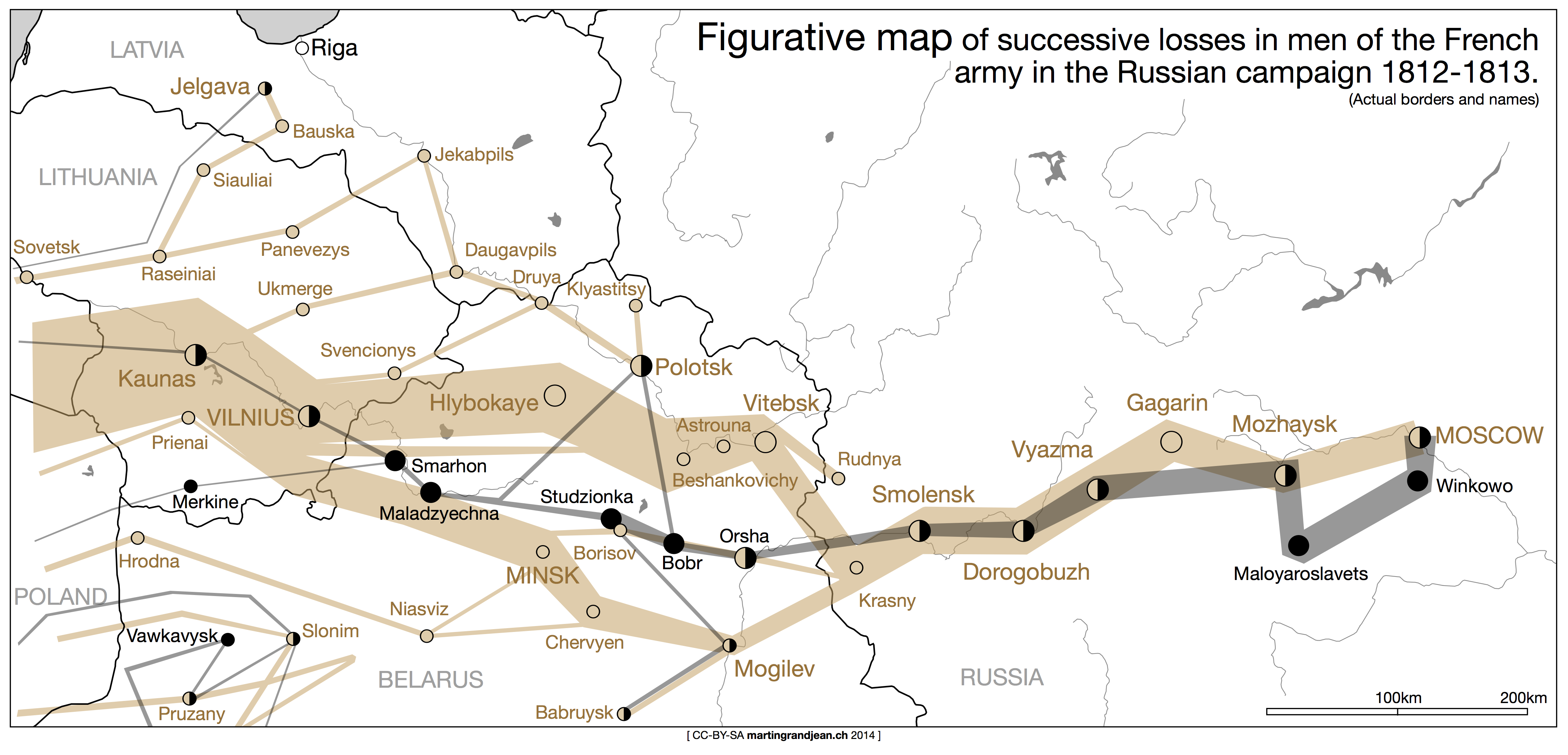 A Rework Of Minards Map The First Data Visualization About Napoleon