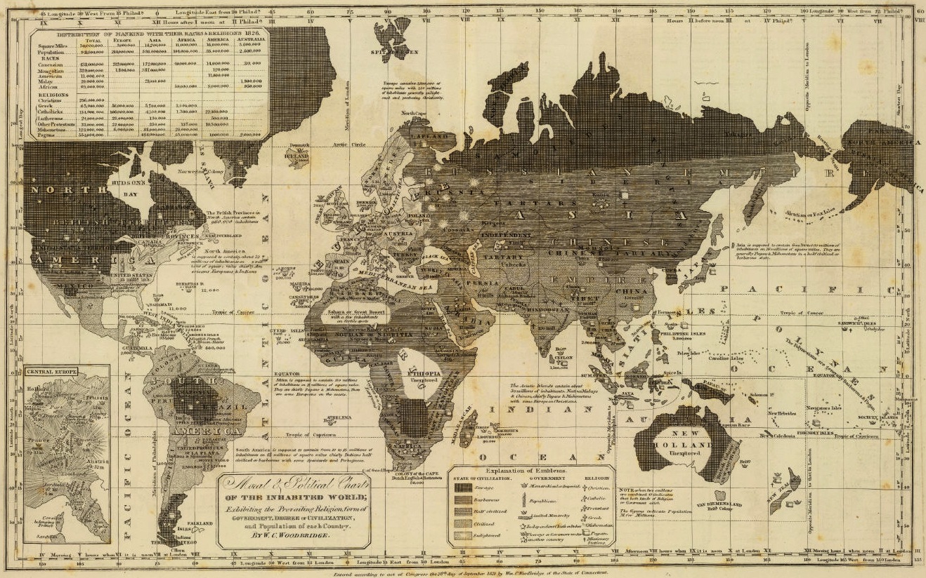 World Moral Map 1837