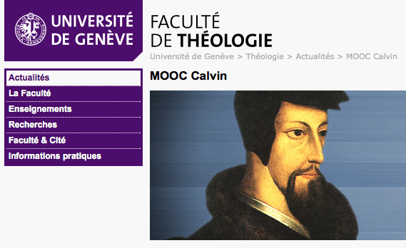 MOOC Université de Genève Calvin