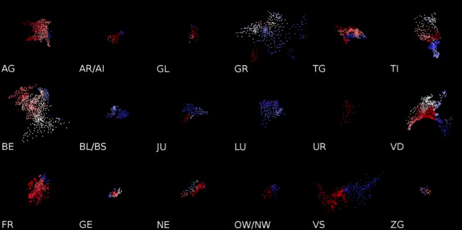 Swiss Postcodes Postal/ZIP codes cartography: mapping the administrative organization ...