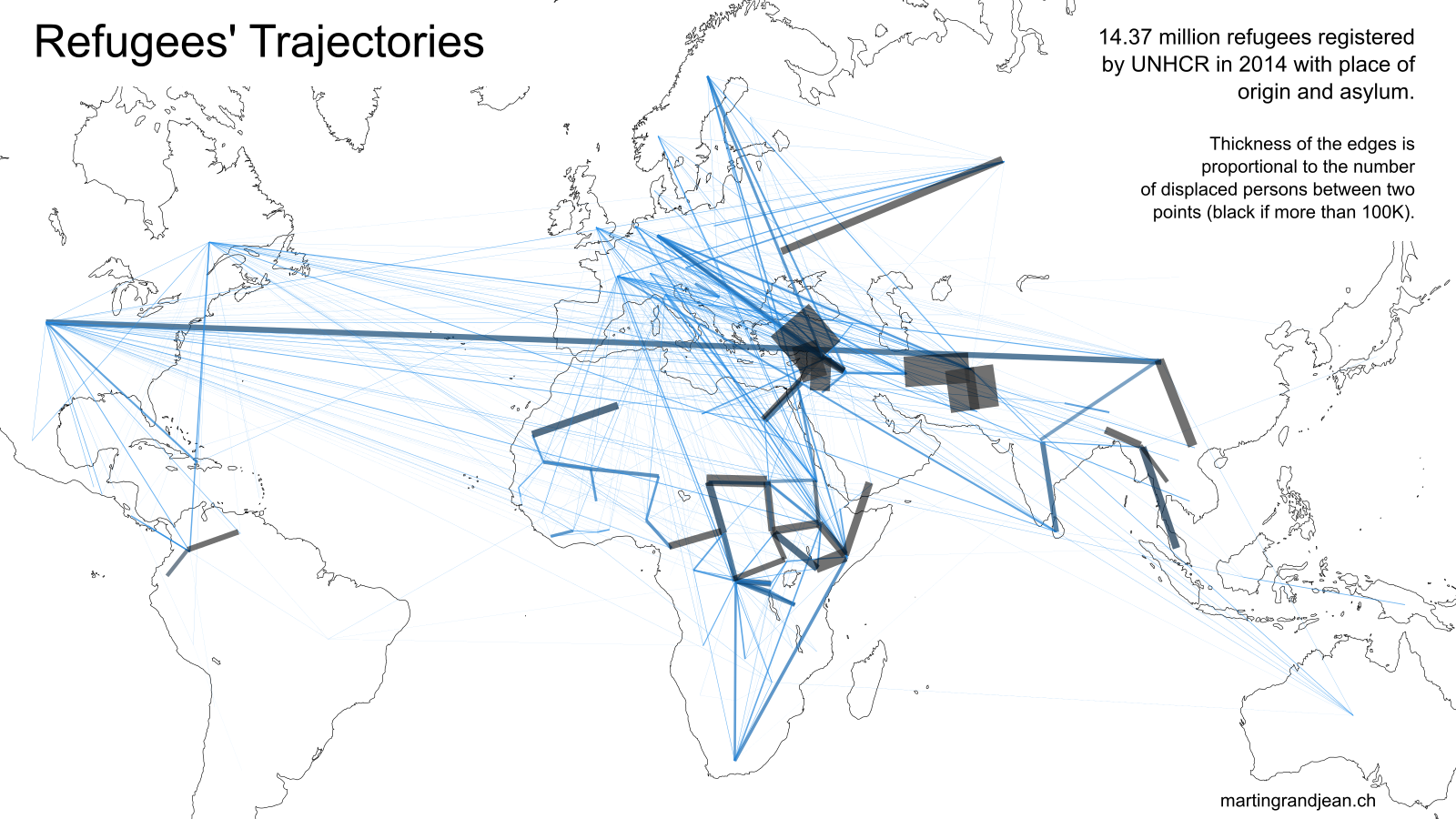 [Data Visualization] What does the global map of refugees (really) looks like?